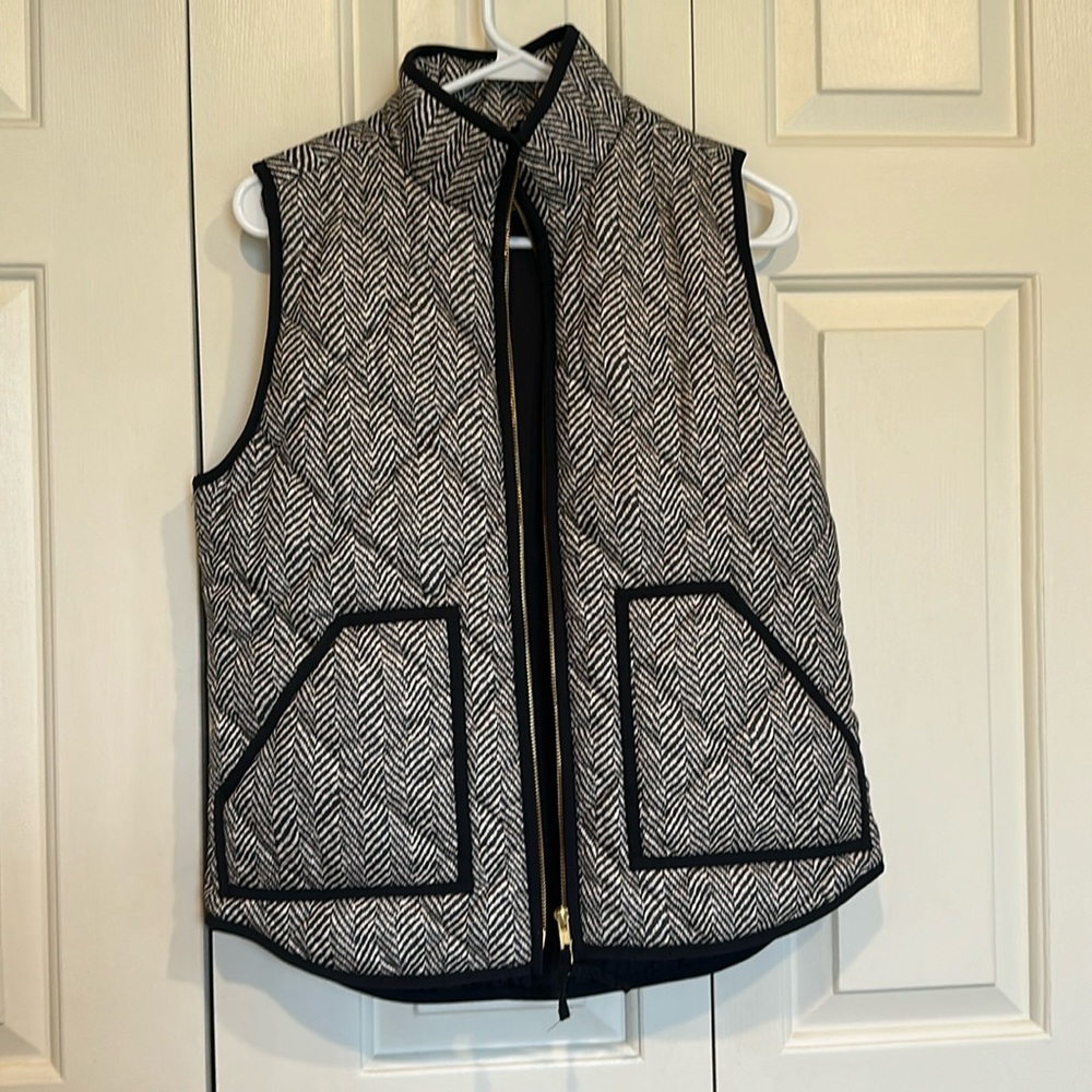 J Crew Herringbone Vest size S